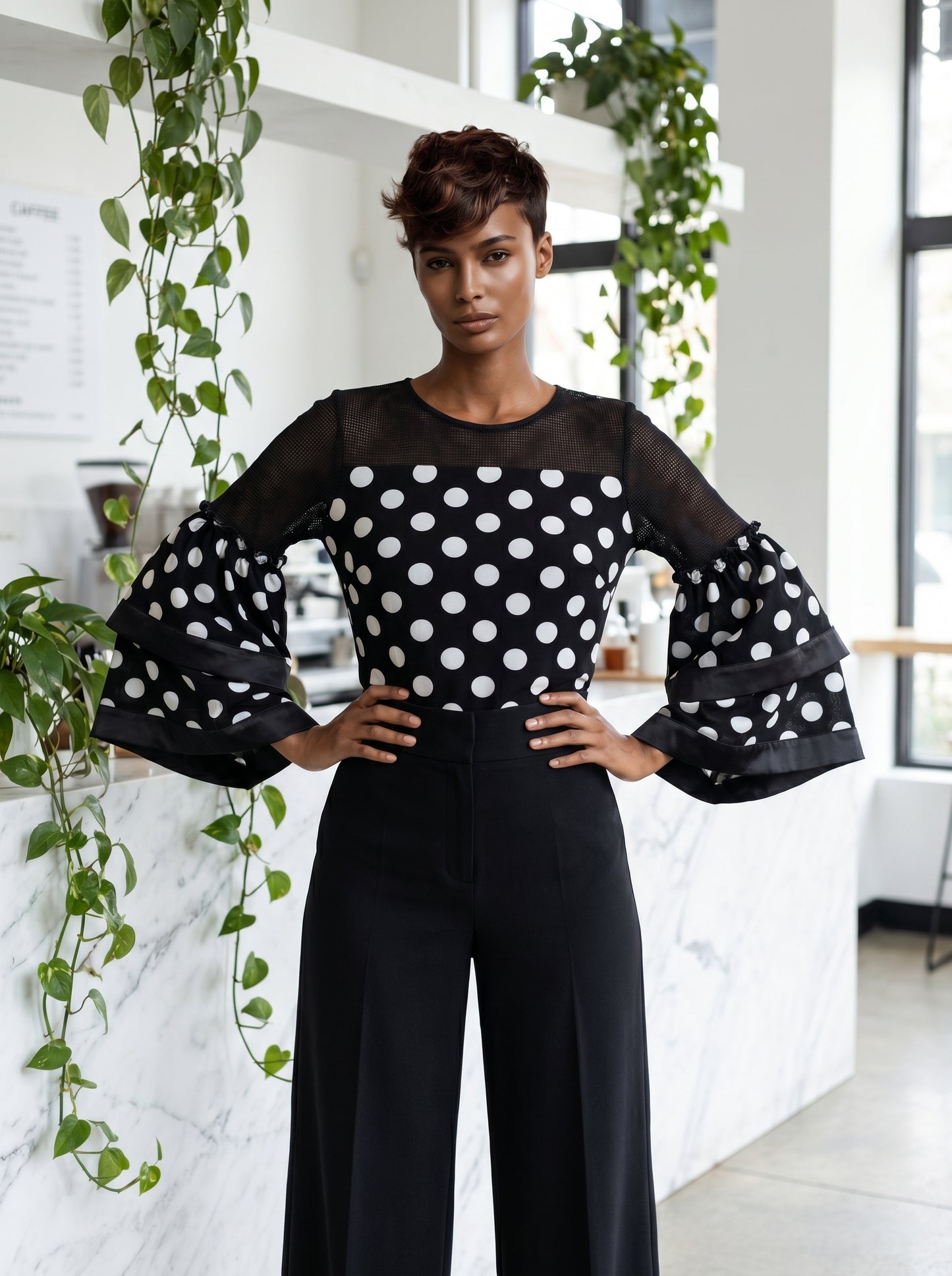 Black Polka Dot Flair