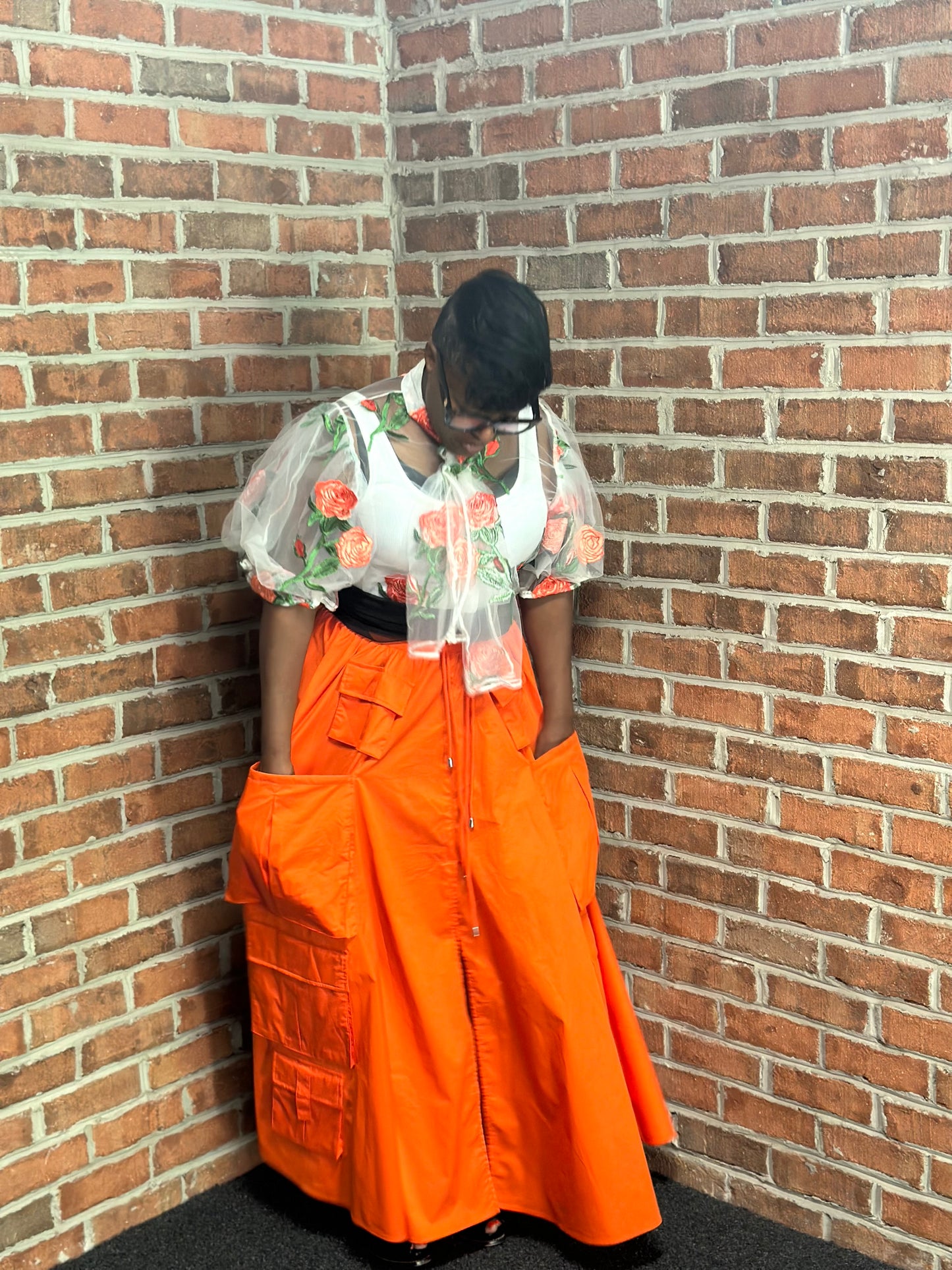 See through blouse with Bow
